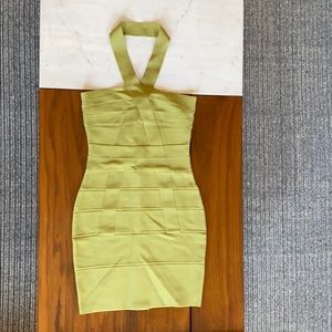 Herve Leger Halter Mini Dress (Small)